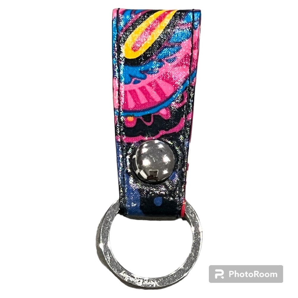 Vera Bradley loop keychain key holder fob beautiful multicolored pattern NEW